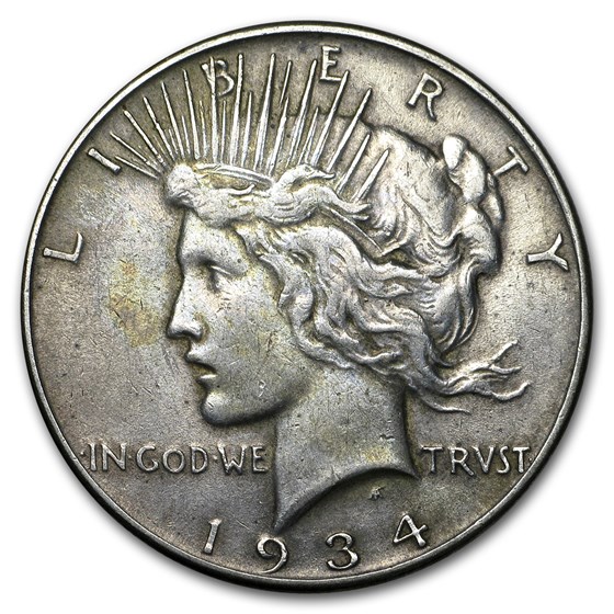 1934 Peace Dollar VG/VF 1934 Peace Dollar VG/VF